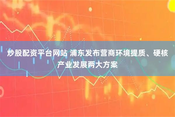 炒股配资平台网站 浦东发布营商环境提质、硬核产业发展两大方案